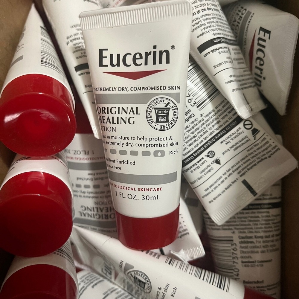 Eucerin Original Healing Lotion Lot of 12 - 1 fl oz each Travel Purse New